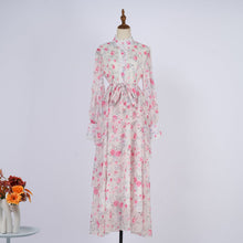 Load image into Gallery viewer, Women Spring And Autumn Long Sleeve Printed Buttons Of The Belt Dress