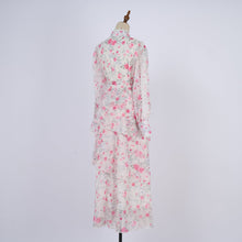 Load image into Gallery viewer, Women Spring And Autumn Long Sleeve Printed Buttons Of The Belt Dress