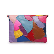 Load image into Gallery viewer, Patchwork Leather Crossbody Bag - Genuine Sheepskin Chain Shoulder Bag