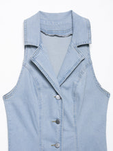 Load image into Gallery viewer, Women Clothing Early Spring Light Blue Sexy Button Denim Long Dress