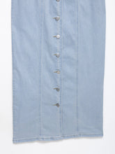 Load image into Gallery viewer, Women Clothing Early Spring Light Blue Sexy Button Denim Long Dress