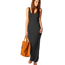 Load image into Gallery viewer, Summer Casual Women Clothing Sexy Vest Maxi Dress Sleeveless Slim Dress