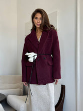 Load image into Gallery viewer, Fall Winter Scissors Collar Soft Woolen Long Elegant All Match Loose Maxi Dress