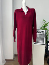 Load image into Gallery viewer, Fall Winter Scissors Collar Soft Woolen Long Elegant All Match Loose Maxi Dress