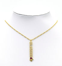 Load image into Gallery viewer, CZ Blessed Words with Hand Shape Charm, Sku#F1489
