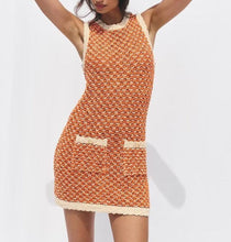 Load image into Gallery viewer, Women Clothing Summer round Neck Pocket Decorative Texture Knitted Mini Dress Women Dress