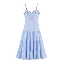 Load image into Gallery viewer, Women Summer Sexy Slim Fit Backless Striped Sling Midi Dress