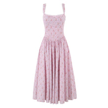 Load image into Gallery viewer, Elegant Floral Lace Lace Sling Dress Dress Summer Cinched Waist Slim Fit Midi Dress Women