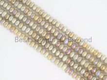 Load image into Gallery viewer, Mystic Plated Natural Faceted Rondelle Gray Agate beads,4x6/