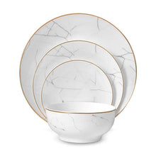 Load image into Gallery viewer, Carrara Marble Dinnerware Set - 16 Piece Set