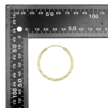 Load image into Gallery viewer, Gold Hammered cut Everyday Hoop Earrings, Sku#LD568