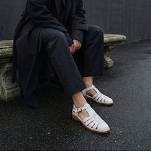 Load image into Gallery viewer, Washed Full Grain Leather Fisherman Sandals