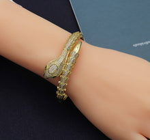 Load image into Gallery viewer, CZ Snake Adjustable Bracelet and Rings, Sku#X318