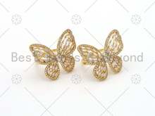 Load image into Gallery viewer, CZ Butterfly Adjustable Ring, Sku#X207