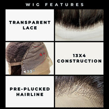 Load image into Gallery viewer, Buttercup 13x4 Transparent Lace Front 100% Human Hair Bob Wig