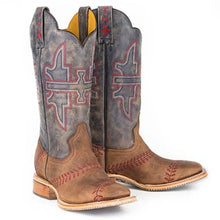 Load image into Gallery viewer, Tin Haul Slugger With Field Of Dreams Sole (Black/Tan) - Men's Leather Cowboy Boot