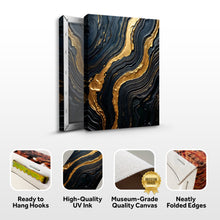 Load image into Gallery viewer, Modern Golden Lave Flow Wall Art