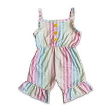 Load image into Gallery viewer, Girl Colorful Striped Jumpsuit