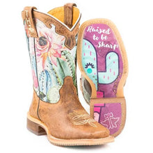 Load image into Gallery viewer, Tin Haul Cactilicious / Raised To be Sharp Sole (White) - Little Kids/Big Kids Leather Cowgirl Boots