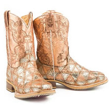 Load image into Gallery viewer, Tin Haul Mish and Mash / Geometric Pony Sole (Multi) - Little Kids/Big Kids Leather Cowgirl Boots