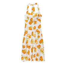 Load image into Gallery viewer, Women Clothing Fashionable Temperamental All Match Linen Printed Halter Dress
