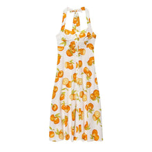 Load image into Gallery viewer, Women Clothing Fashionable Temperamental All Match Linen Printed Halter Dress
