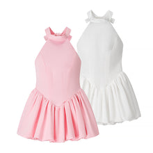 Load image into Gallery viewer, Women Clothing Elegant Fitted Waist Bowknot Lace up Pettiskirt Dress