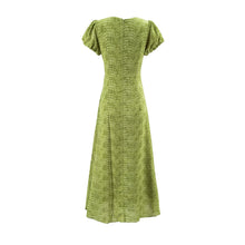 Load image into Gallery viewer, Sweet Printed Chic Puff Sleeve Maxi Dress round Neck Sexy Slim Fit Party Dress