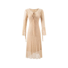 Load image into Gallery viewer, Summer Vintage Adult Woman Casual Drawstring Strap Flattering Figure Dress