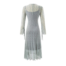 Load image into Gallery viewer, Summer Vintage Adult Woman Casual Drawstring Strap Flattering Figure Dress