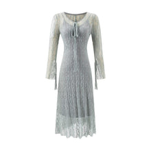 Load image into Gallery viewer, Summer Vintage Adult Woman Casual Drawstring Strap Flattering Figure Dress