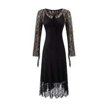 Load image into Gallery viewer, Summer Vintage Adult Woman Casual Drawstring Strap Flattering Figure Dress