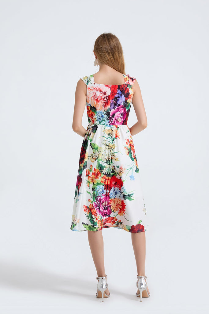 Women Summer Fitted With A Line Dress