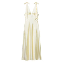 Load image into Gallery viewer, Summer Women Clothing Sexy Bowknot Decoration Silk Satin Texture Midi Dress