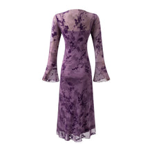 Load image into Gallery viewer, Summer Mesh Jacquard Casual off Neck Bell Sleeve Dress