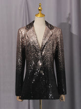 Load image into Gallery viewer, Elegant Light Luxury Long Sleeve Two Piece Sets Autumn Sequin Design High Sense Slimming