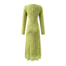 Load image into Gallery viewer, Summer Wind Women Long Sleeve V neck Printed Dress