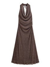 Load image into Gallery viewer, Women Clothing Autumn Backless Metallic Dress