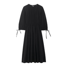 Load image into Gallery viewer, Women Pleated Poplin Dress