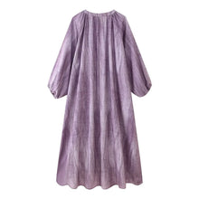 Load image into Gallery viewer, Women Clothing Western Linen Tie Dyed Long Shirt Dress