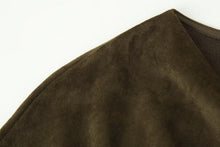 Load image into Gallery viewer, Early Autumn Women Clothing French Suede Leather Mid-Length Irregular Asymmetric Dress