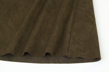 Load image into Gallery viewer, Early Autumn Women Clothing French Suede Leather Mid-Length Irregular Asymmetric Dress