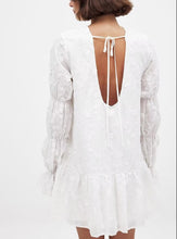 Load image into Gallery viewer, Women Clothing Fashionable Embroidery Three Dimensional Floral Backless Horse Hoof Sleeve Dress