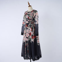 Load image into Gallery viewer, Women Printed Long Sleeved Summer And Autumn Vacation Dress