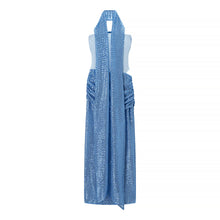 Load image into Gallery viewer, Autumn Entry Lux Sequined Ribbon Sleeveless Tube Top Cocktail Dress