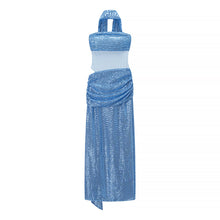 Load image into Gallery viewer, Autumn Entry Lux Sequined Ribbon Sleeveless Tube Top Cocktail Dress