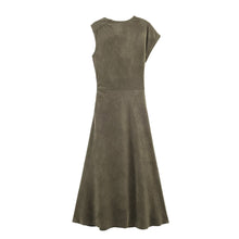 Load image into Gallery viewer, Women Clothing at Suede Effect Asymmetric Dress