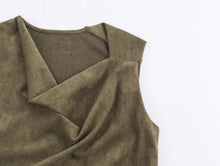 Load image into Gallery viewer, Women Clothing at Suede Effect Asymmetric Dress