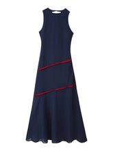 Load image into Gallery viewer, Summer Elegance Sleeveless Contrasting Color with Slits Dress Maxi Dress