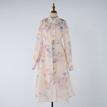 Load image into Gallery viewer, Women Autumn Silk And Cotton Floral Pattern Workwear Style Blouse Style Dress
